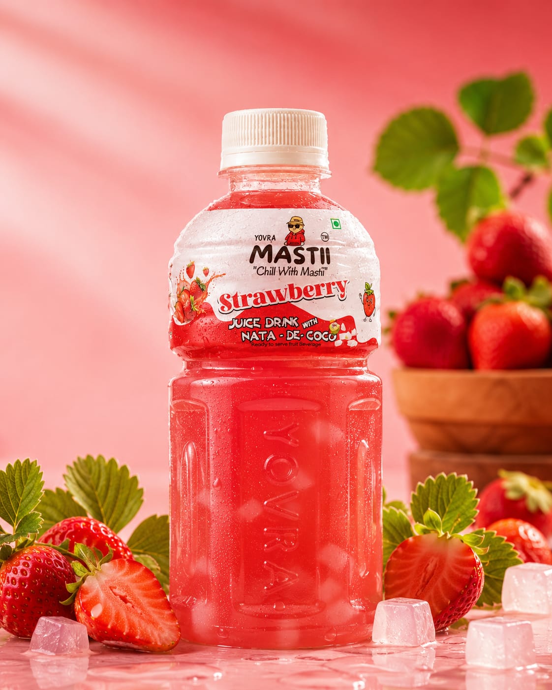 Strawberry – Nata de Coco Juice