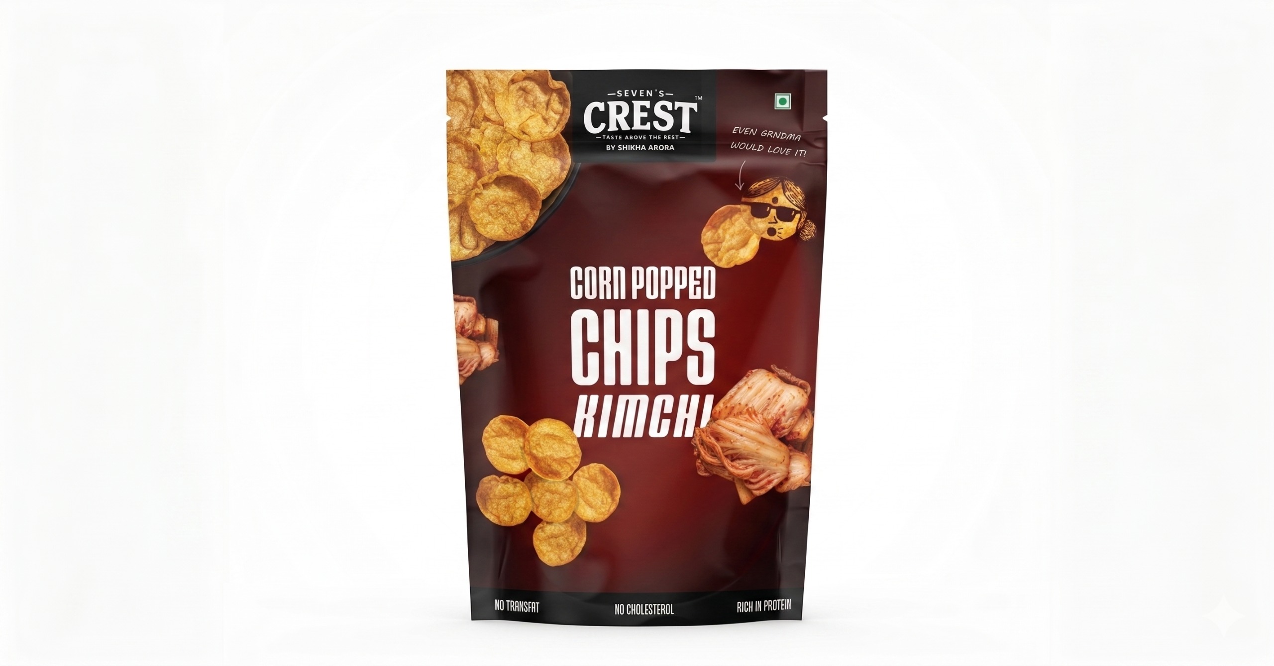 Seven's Crest Corn Popped Chips - Kimchi
