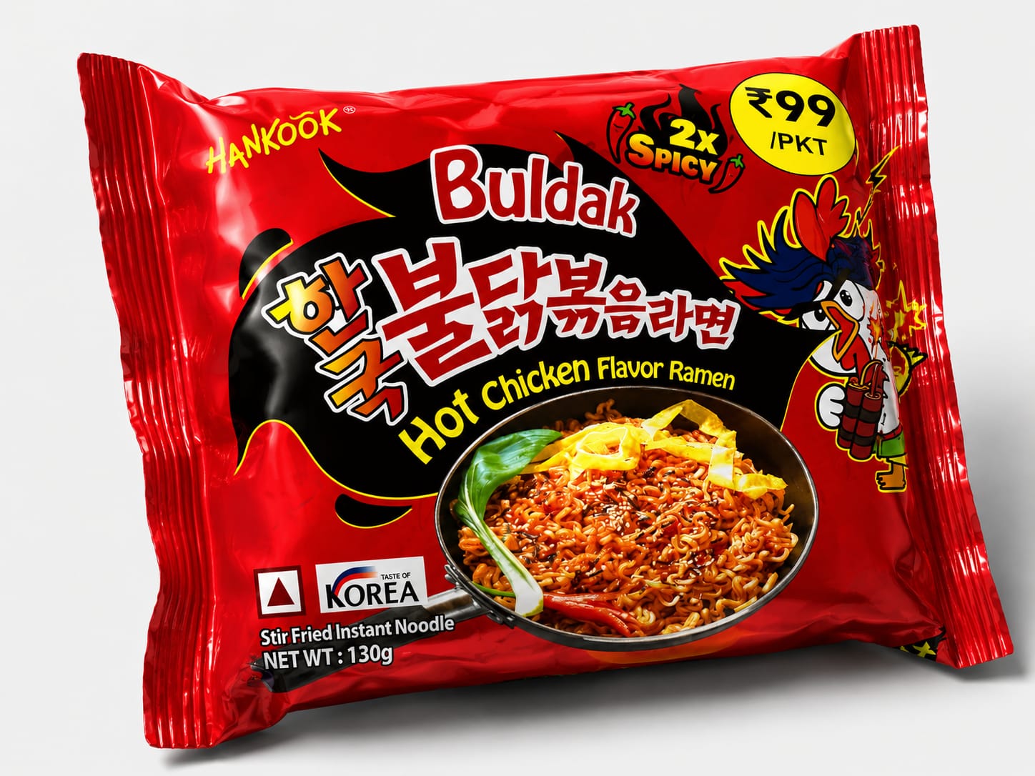 Hankook Buldak Hot Chicken Flavour Ramen 2x Spicy