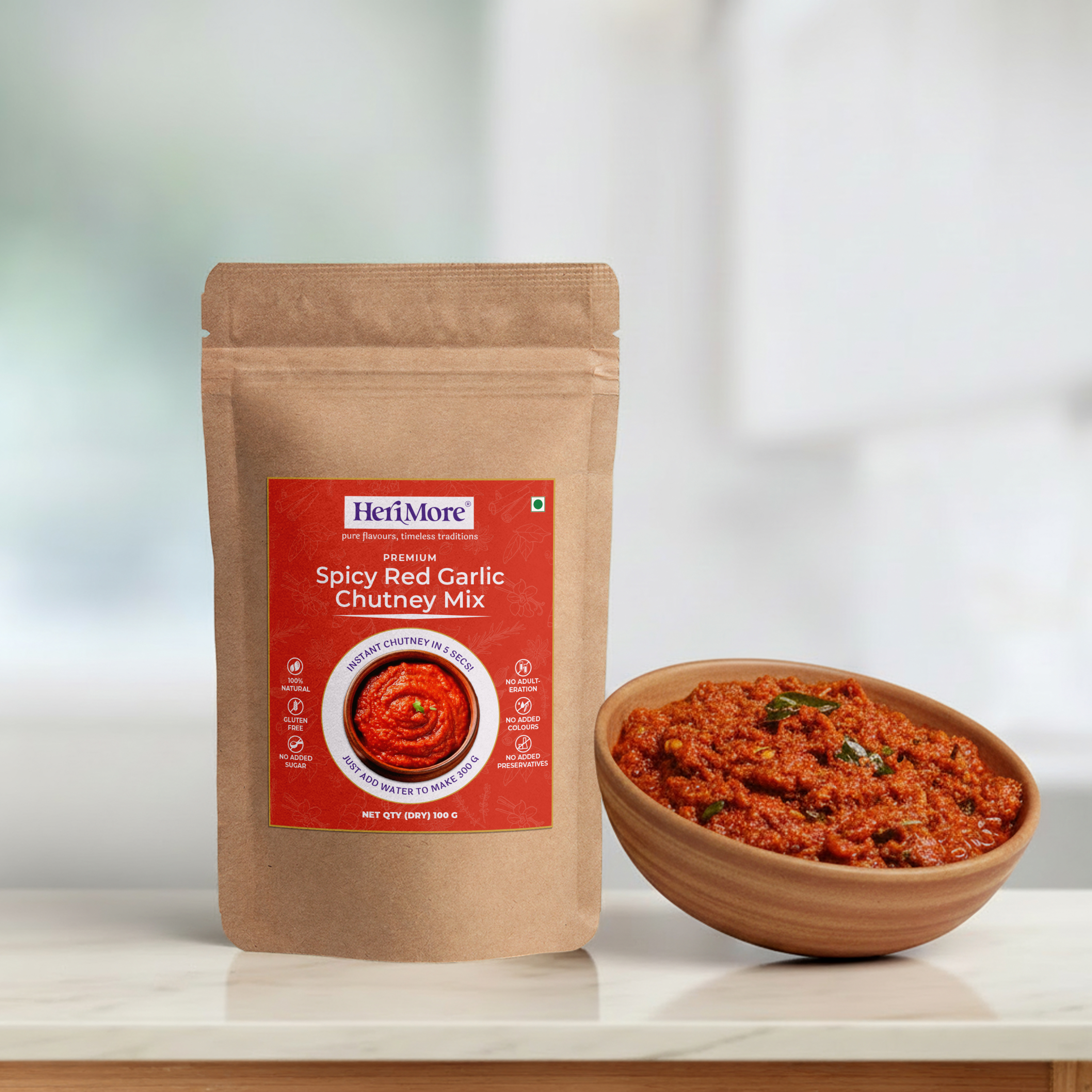 Spicy Red Garlic Chutney Mix