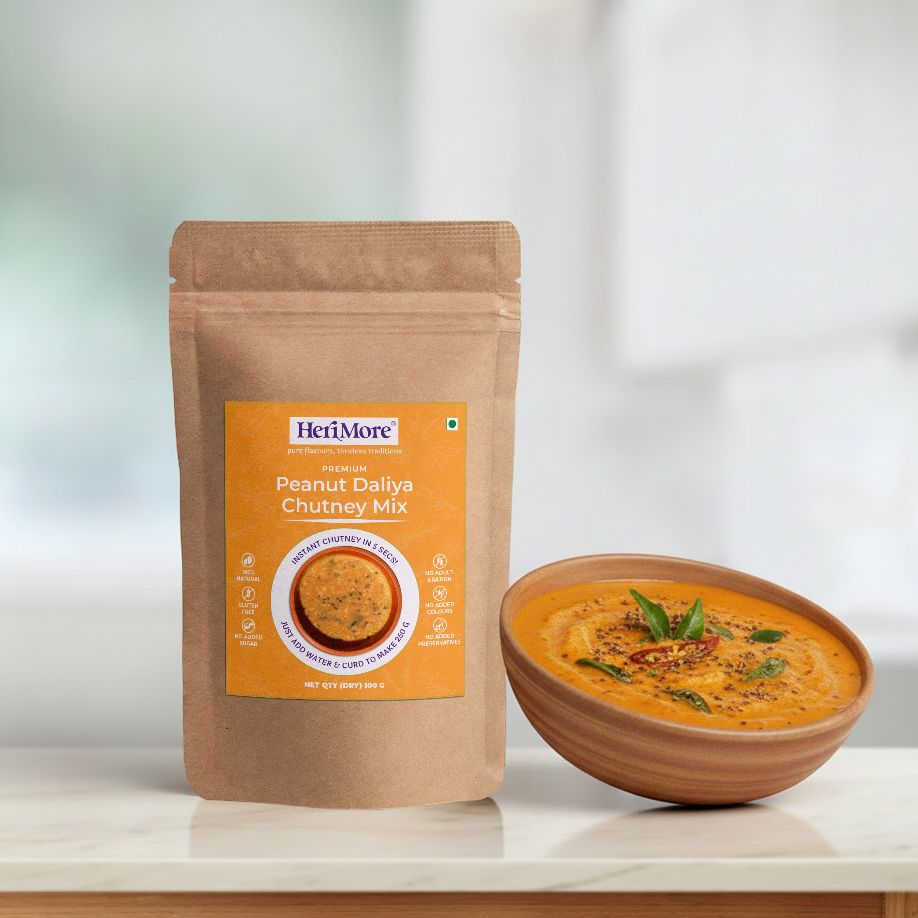 Peanut Daliya Chutney Mix
