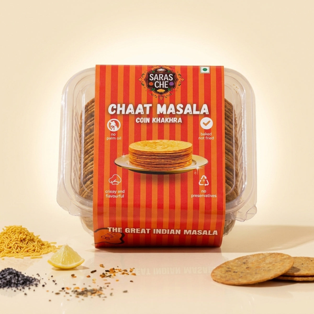 Chat Masala Coin Khakhra