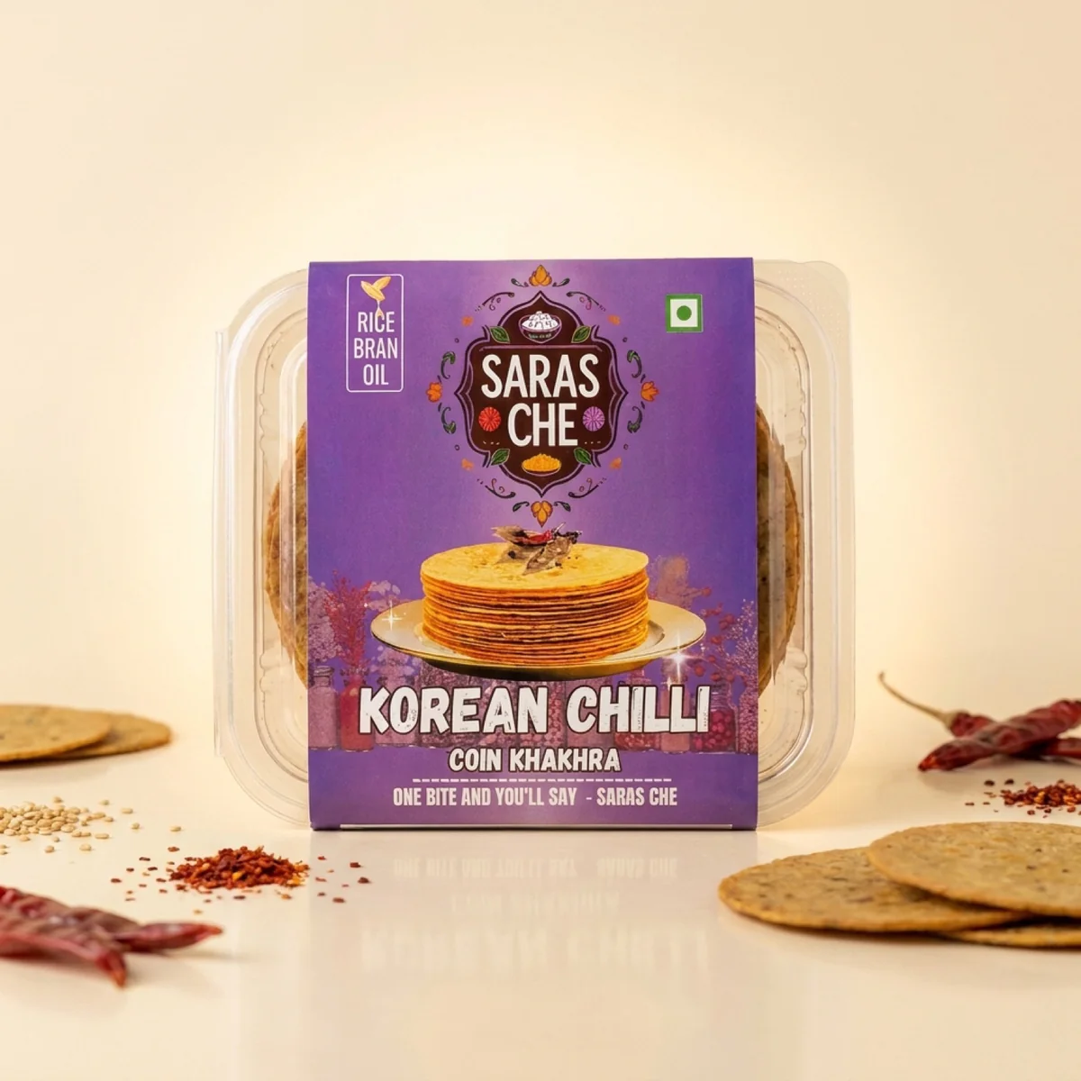 Korean Chilli Coin Khakhra