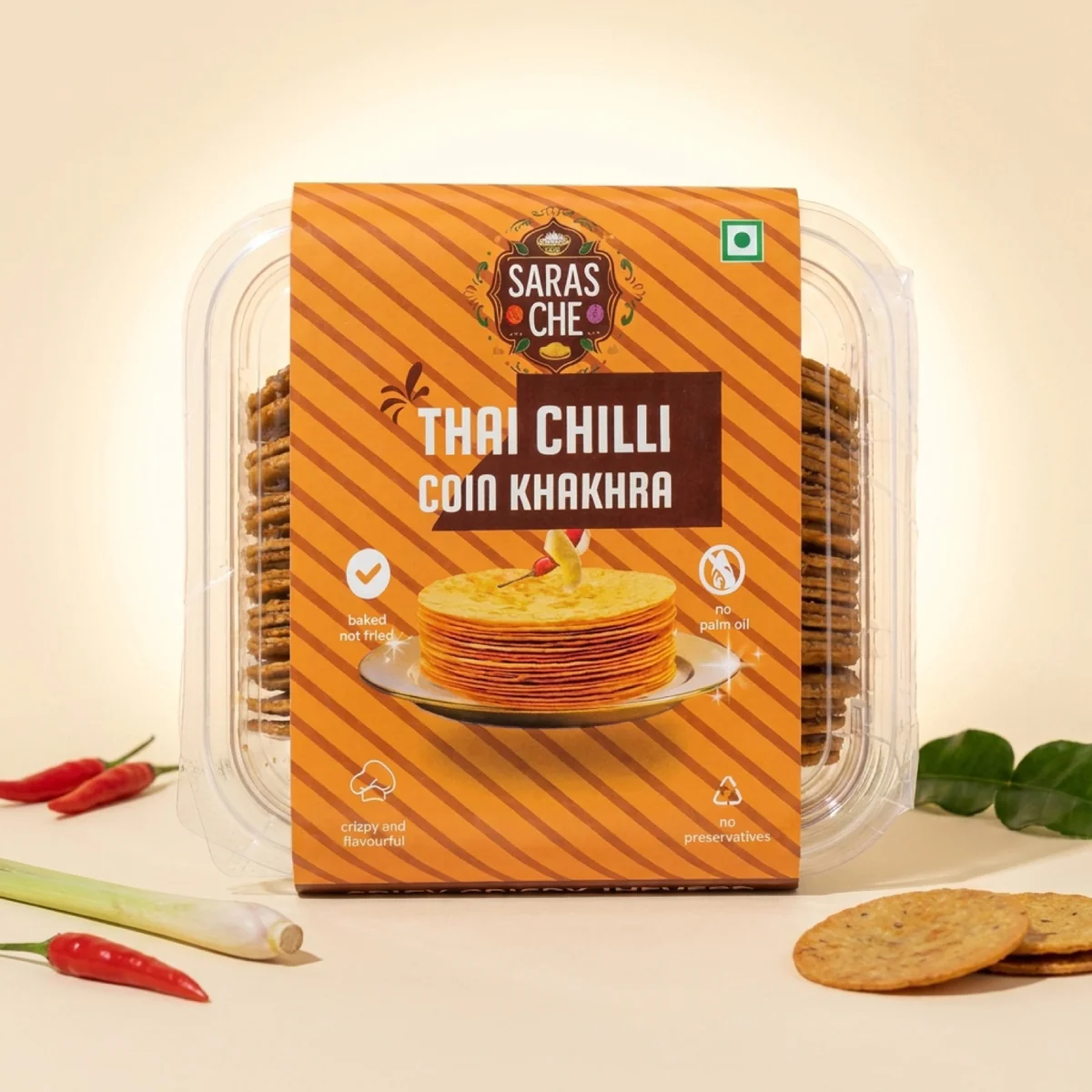 Thai Chilli Coin Khakhra