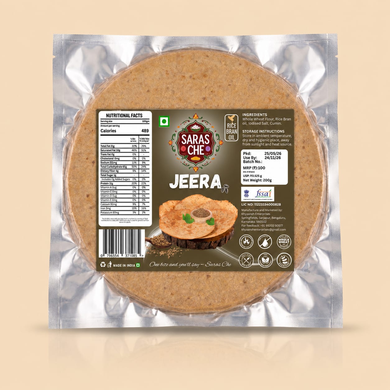Jeera Premium Khakhra